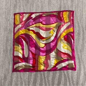 VTG Jones New York Silk Square Scarf Psychedelic 70’s Style Colorful Boho